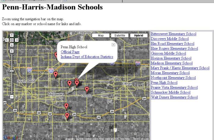 GMap of Penn-Harris-Madison Schools